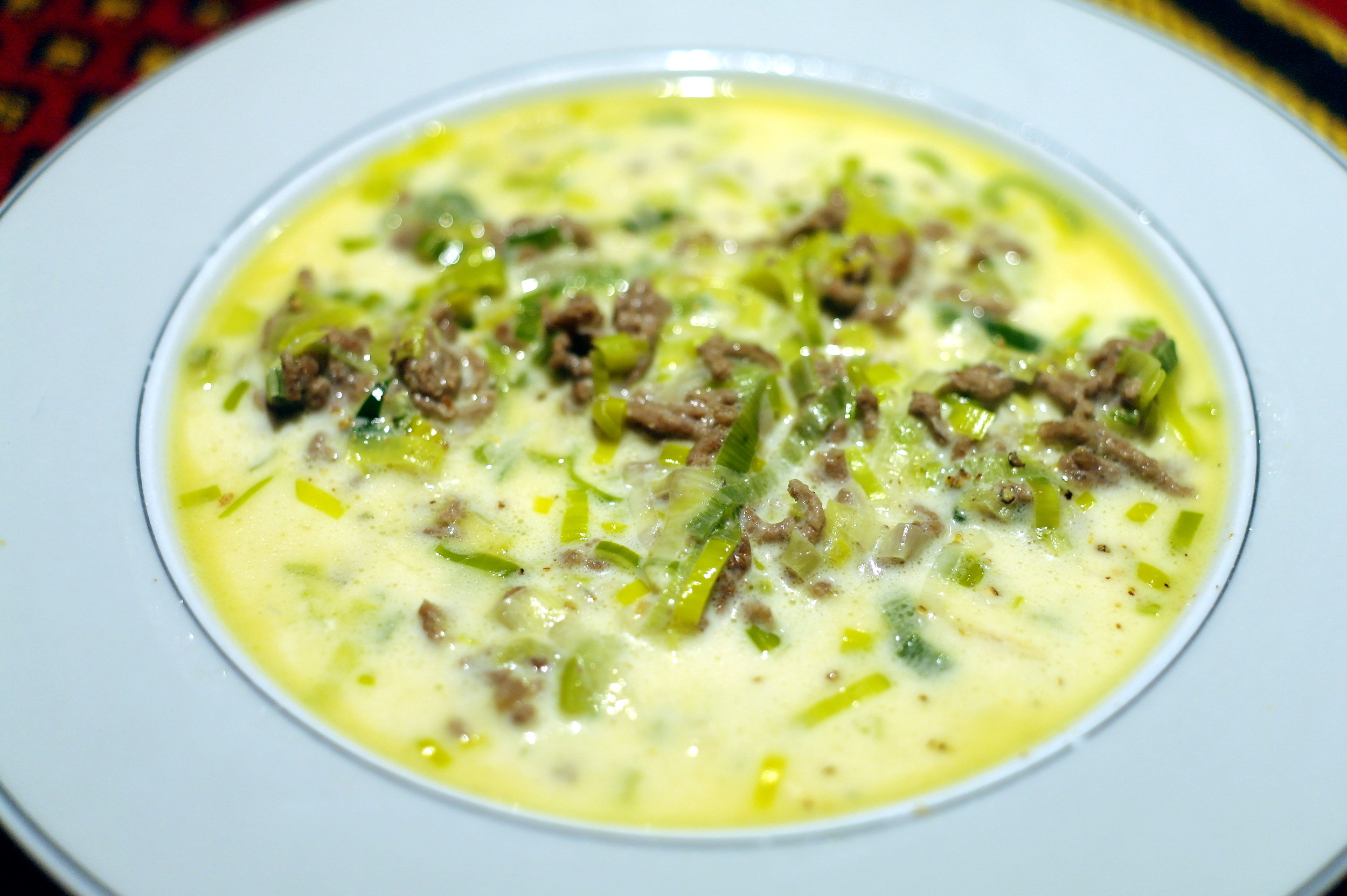 Zuppa tedesca di porri e formaggio