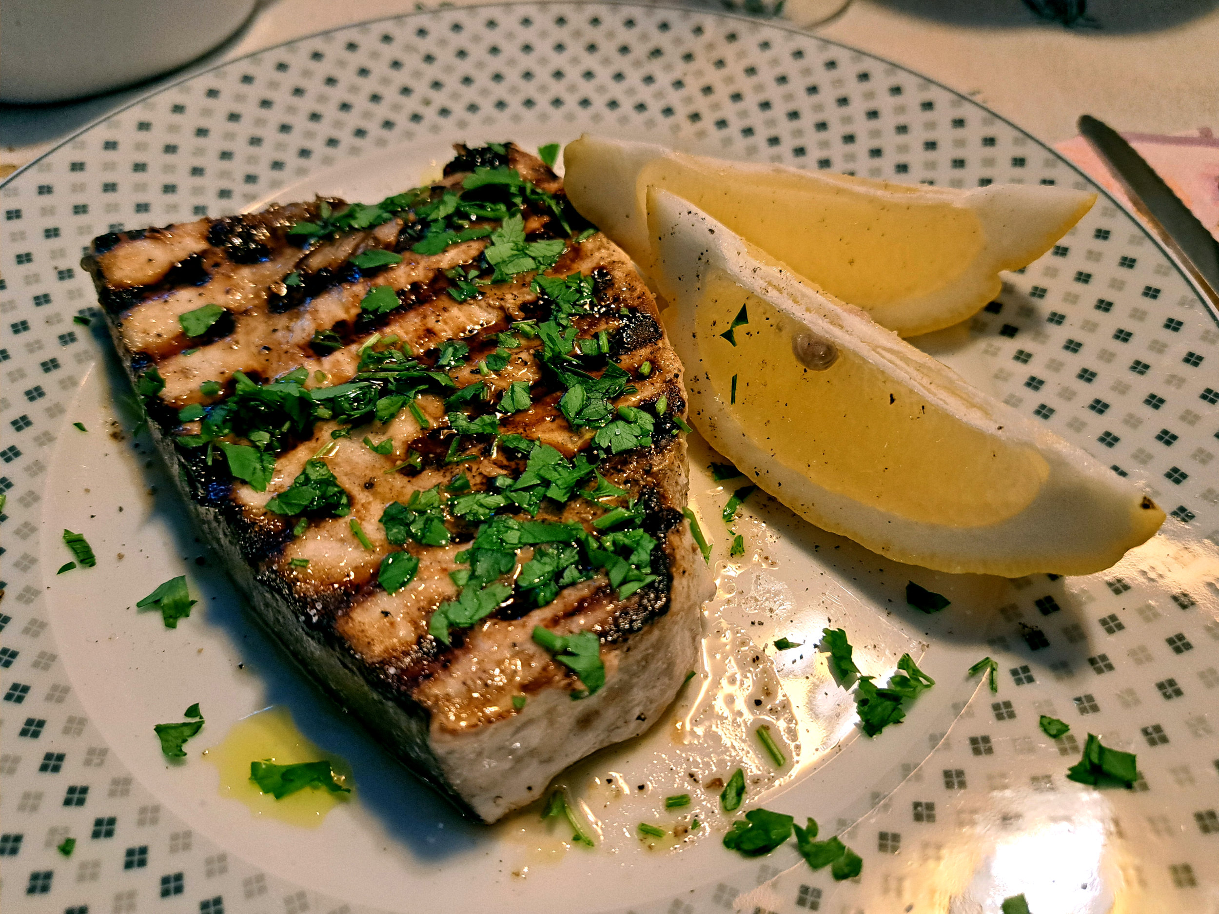 Tranci di pesce alla griglia (vers. Sicilia)